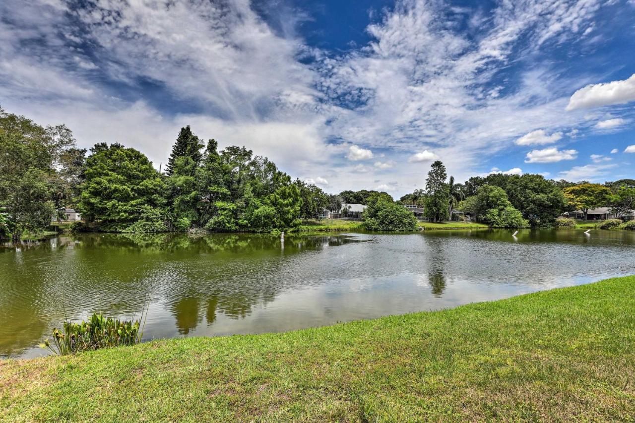 Lanai And Pond At Tranquil Bradenton Retreat! Villa Exterior photo