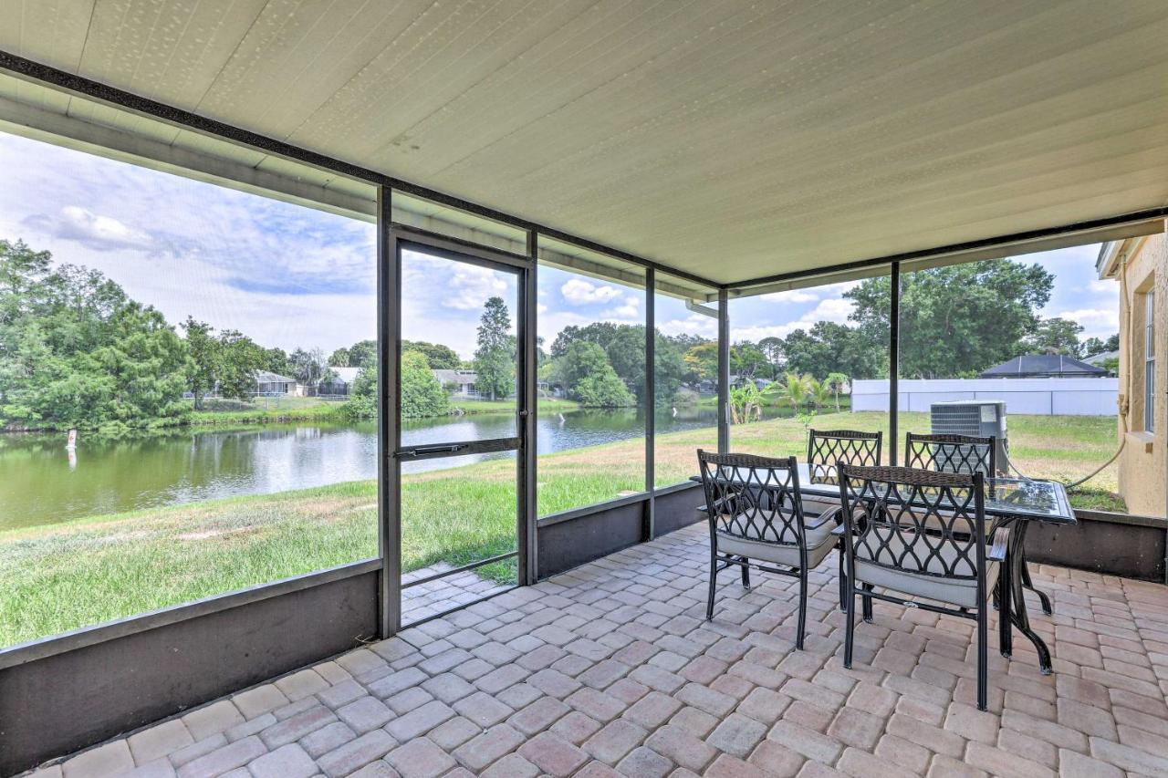 Lanai And Pond At Tranquil Bradenton Retreat! Villa Exterior photo