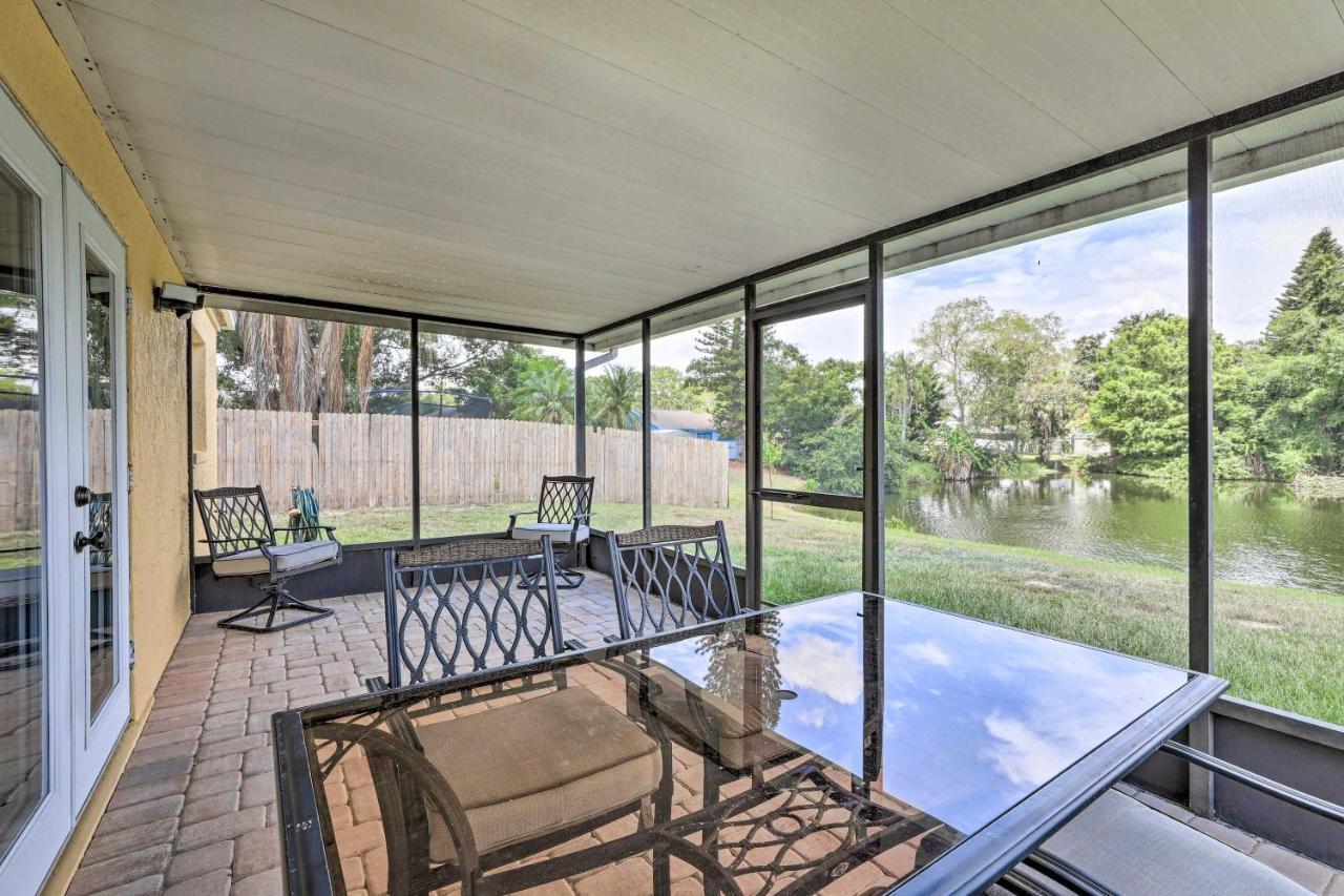 Lanai And Pond At Tranquil Bradenton Retreat! Villa Exterior photo