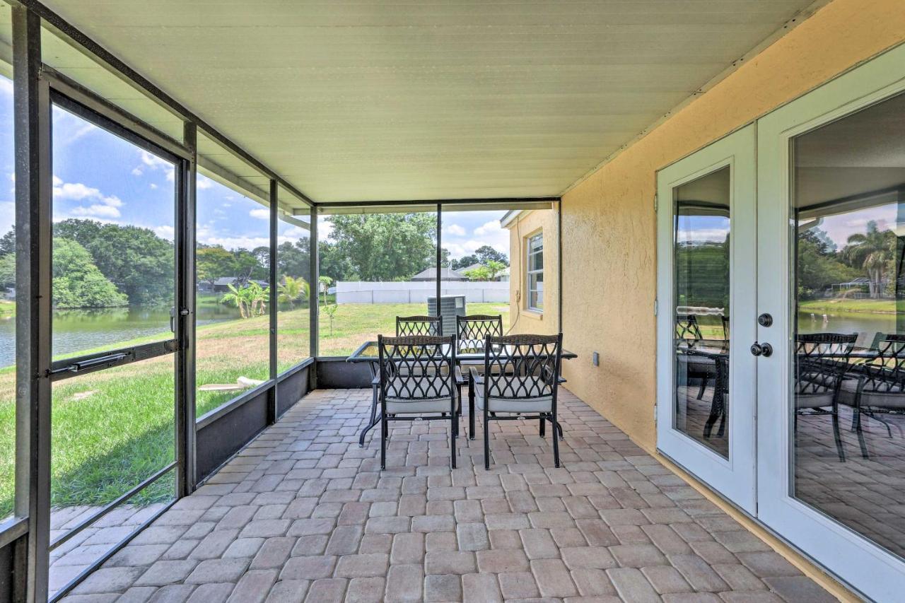 Lanai And Pond At Tranquil Bradenton Retreat! Villa Exterior photo